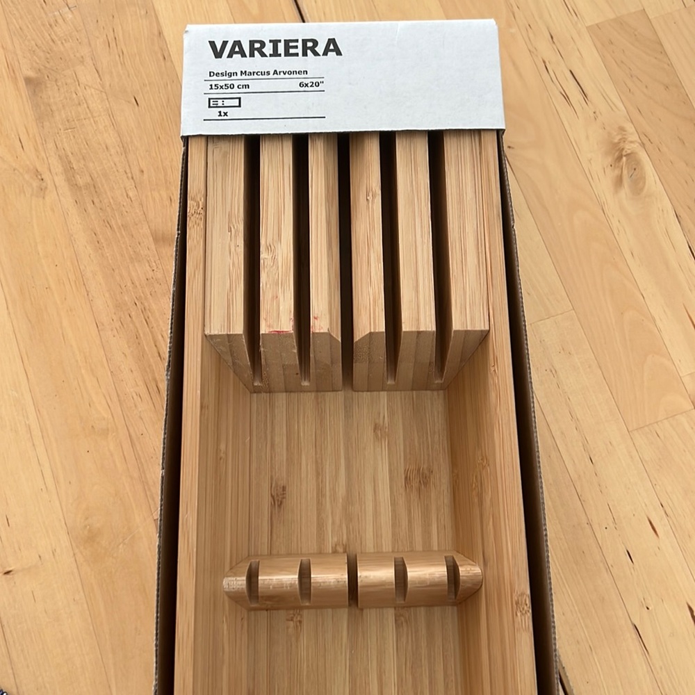IKEA Variera bamboo knife tray for drawer
